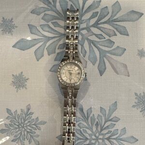 Relic Silver Women's Watch with Crystal Accents
